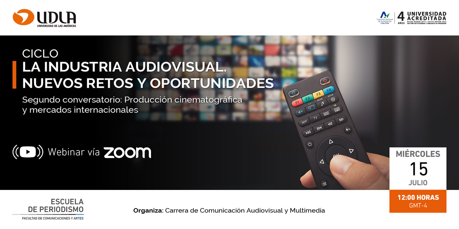 (Español) Participa en el segundo conversatorio del ciclo “La industria audiovisual, nuevos retos y oportunidades”